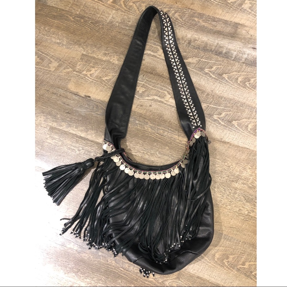 Simone Camille fringe hobo bag
